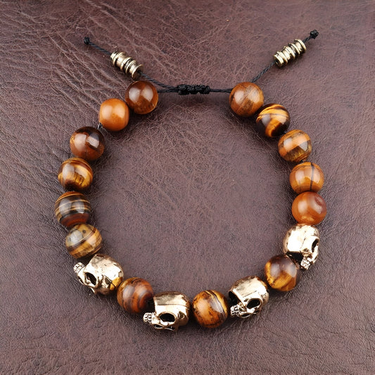 Agate Skull Bracelet